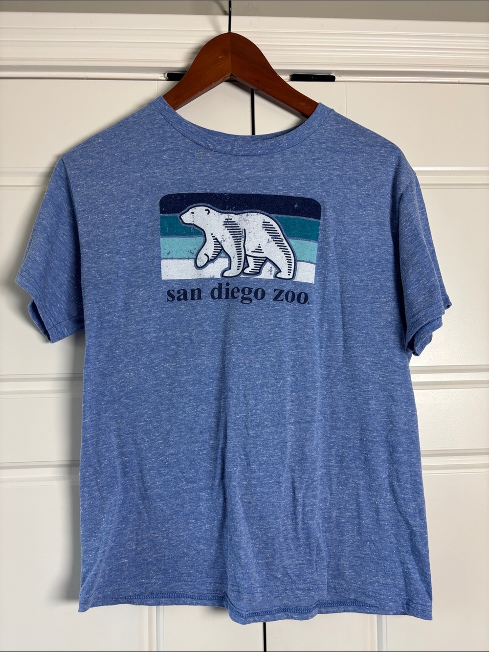 Delta Blue Heather San Diego Zoo Polar Bear Graphic Tee